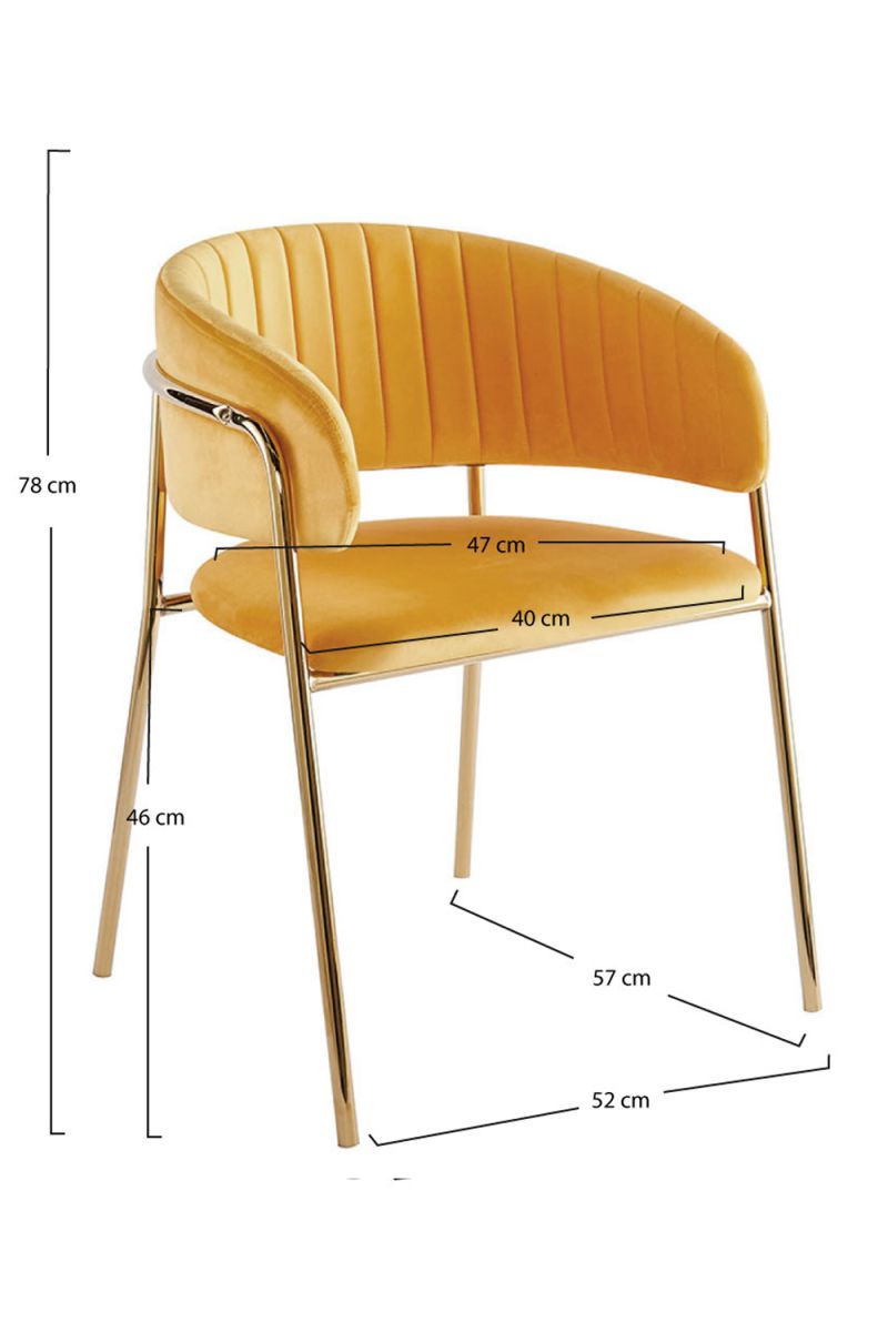 Cadeira Moniel Golden Veludo - A Cadeira de Sala de Jantar Perfeita Cadeira Moniel Golden Veludo - A Cadeira de Sala de Jantar Perfeita