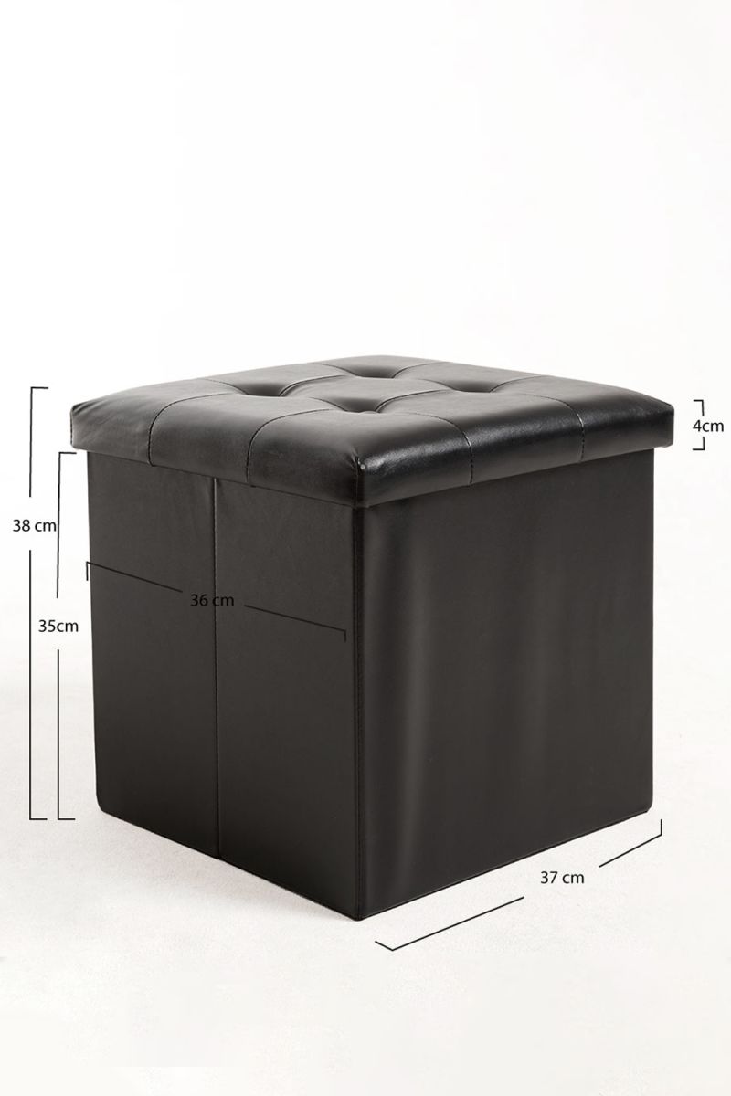 Pufe de armazenamento Button 38 cm Couro Sintético - o Puff de que Todos falam Pufe de armazenamento Button 38 cm Couro Sintético - o Puff de que Todos falam