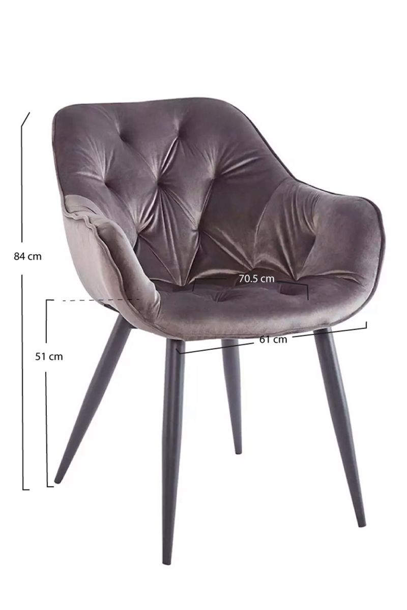 Cadeira Zandel Black Veludo - Cadeiras Sala Jantar Cadeira Zandel Black Veludo - Cadeiras Sala Jantar