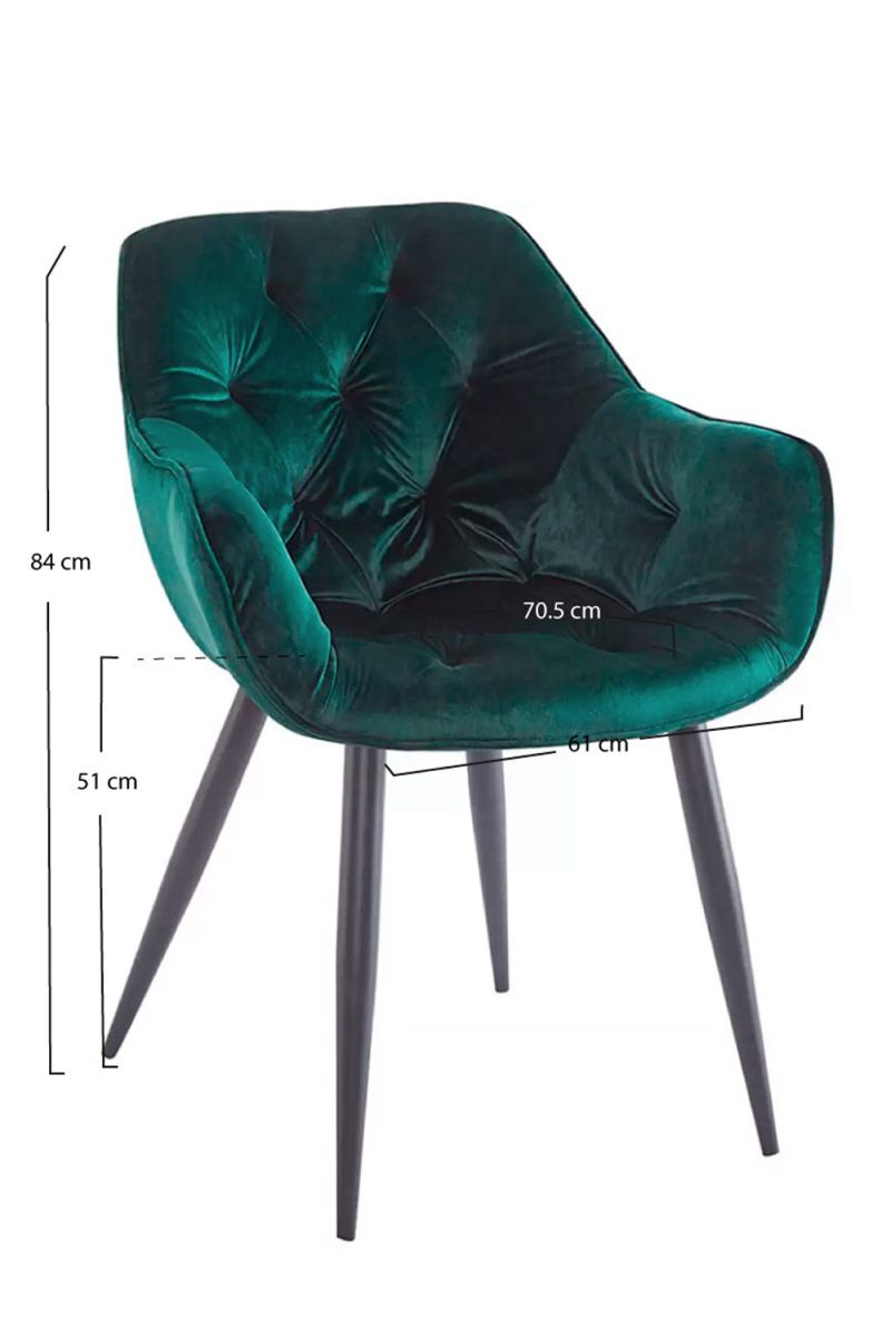 Cadeira Zandel Black Veludo Cadeira Zandel Black Veludo