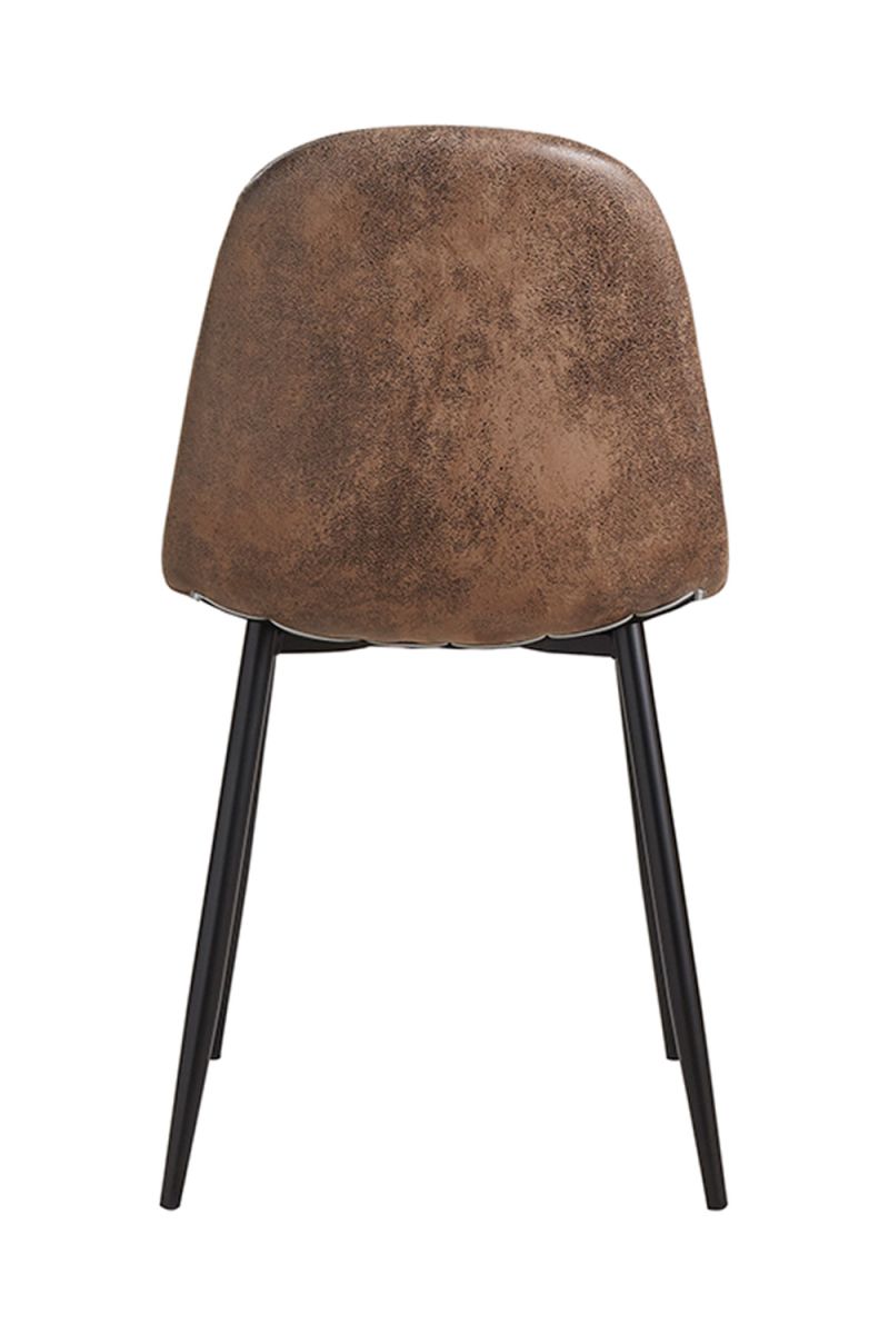 Cadeira Black Teok Couro Sintético Vintage - Cadeiras Sala Jantar
