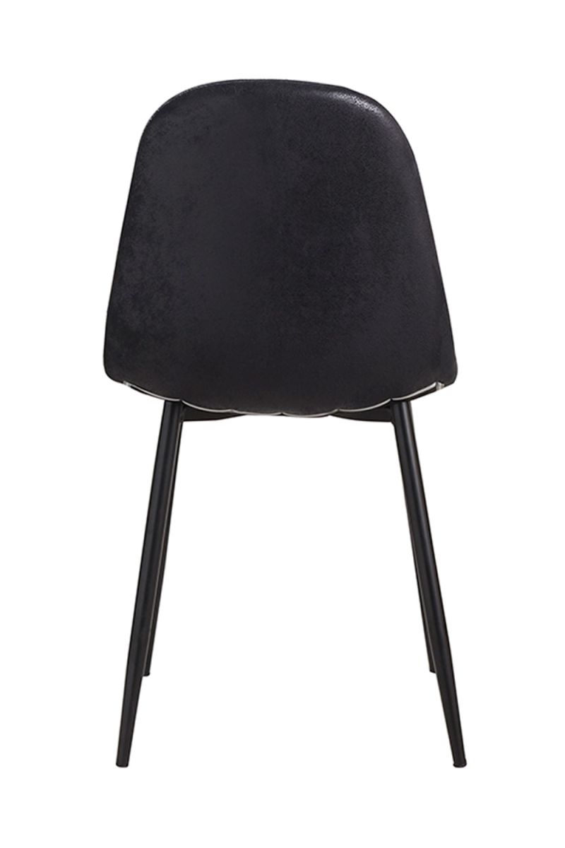 Cadeira Black Teok Couro Sintético Vintage - Cadeiras Sala Jantar