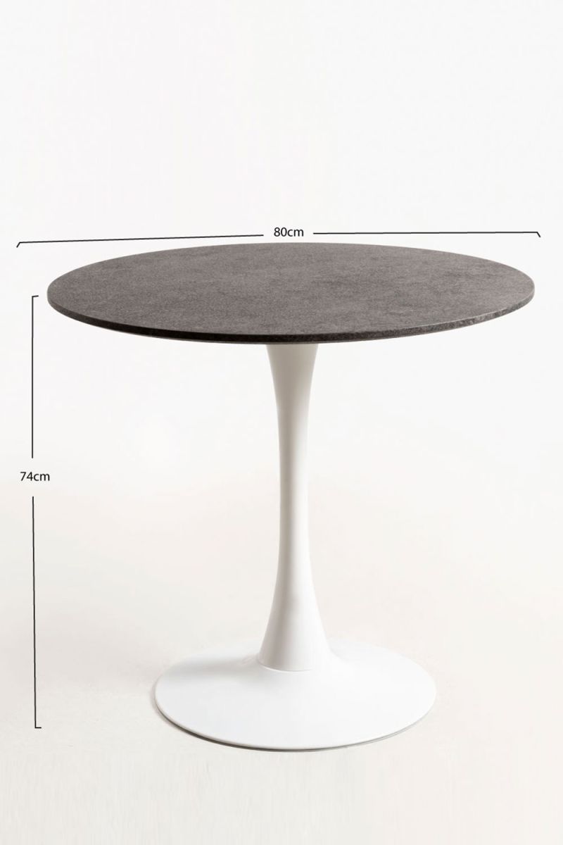 Mesa Kolio 80 cm Marmol - Mesas Sala Jantar Mesa Kolio 80 cm Marmol - Mesas Sala Jantar