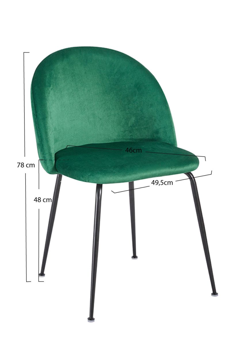 Cadeira Black Dalnia Veludo - A Cadeira de Sala de Jantar Perfeita