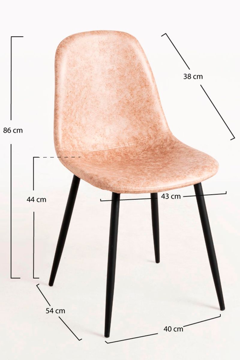 Cadeira Black Teok Couro Sintético Vintage - Cadeiras Sala Jantar