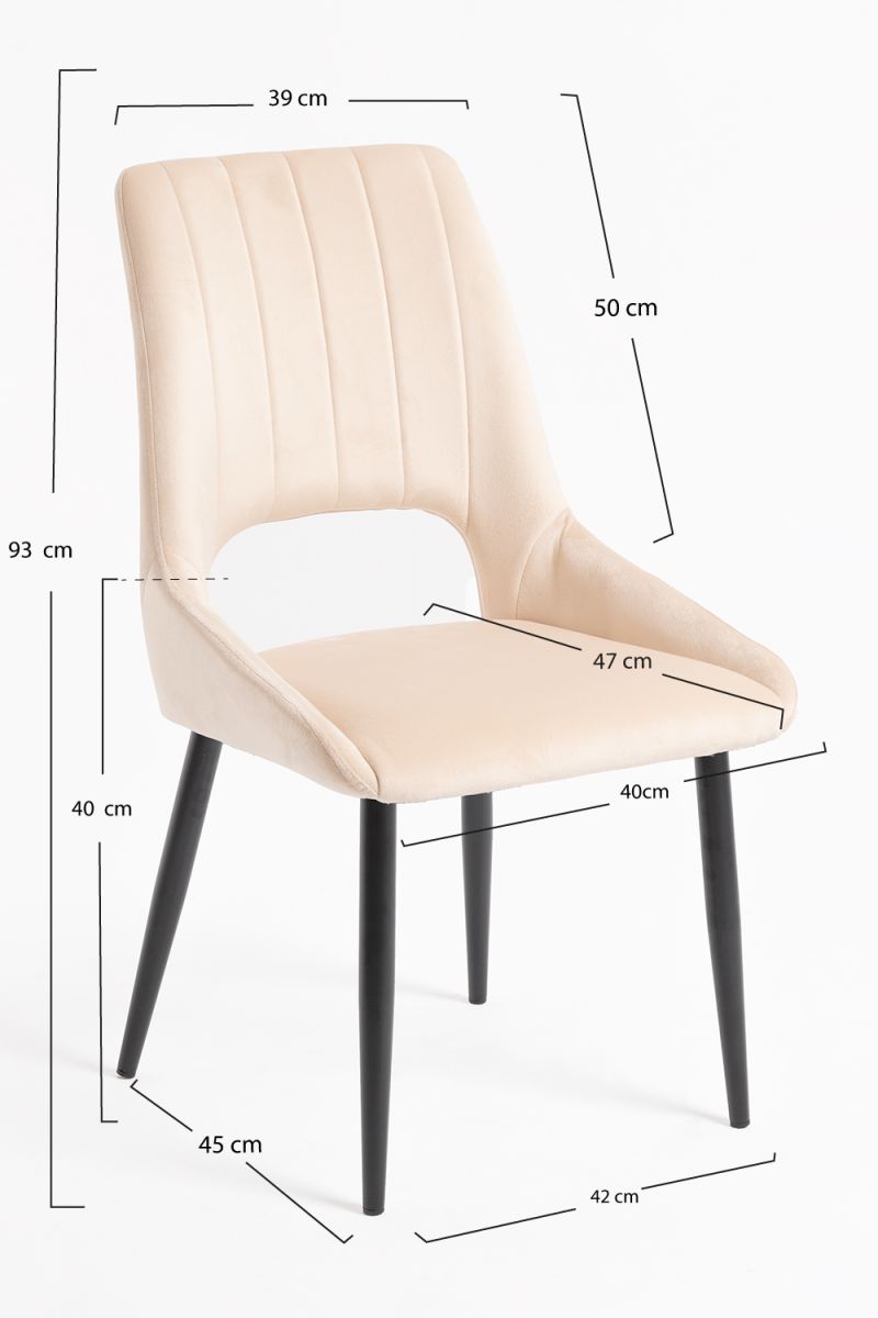 Cadeira Komi Veludo - Cadeiras Sala Jantar Cadeira Komi Veludo - Cadeiras Sala Jantar