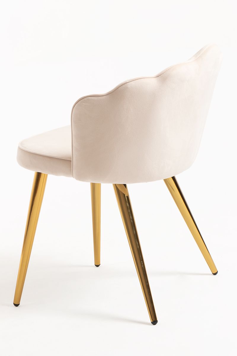 Cadeira Blume Gold Veludo - Cadeiras Sala Jantar
