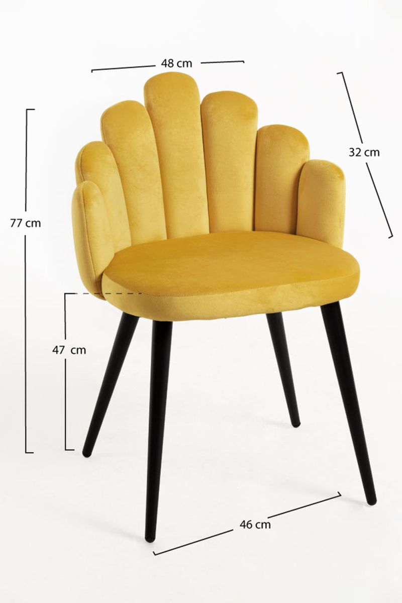 Pack 2 Cadeiras Hand Veludo Pernas Pretas - Packs Cadeiras Sala Jantar