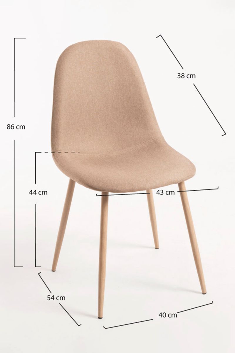 Pack 2 Cadeiras Teok Tecido - Packs Cadeiras Sala Jantar