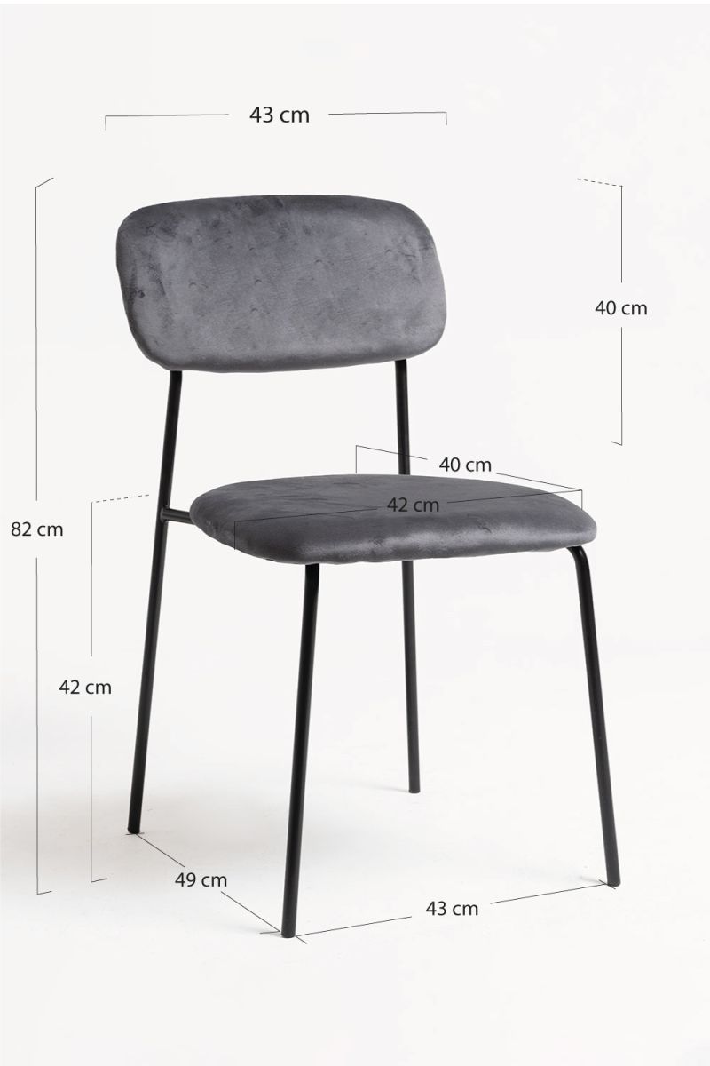 Cadeira Vius Black Veludo - Cadeiras Sala Jantar Cadeira Vius Black Veludo - Cadeiras Sala Jantar