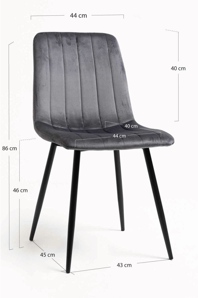 Cadeira Miller Black Veludo - Cadeiras Sala Jantar Cadeira Miller Black Veludo - Cadeiras Sala Jantar