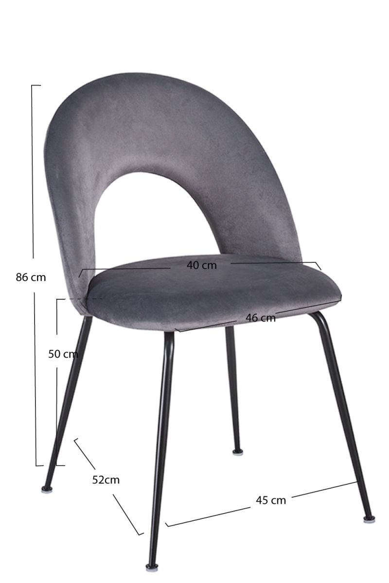 Pack 6 Cadeiras Dawa Black Veludo - Packs Cadeiras Sala Jantar Pack 6 Cadeiras Dawa Black Veludo - Packs Cadeiras Sala Jantar