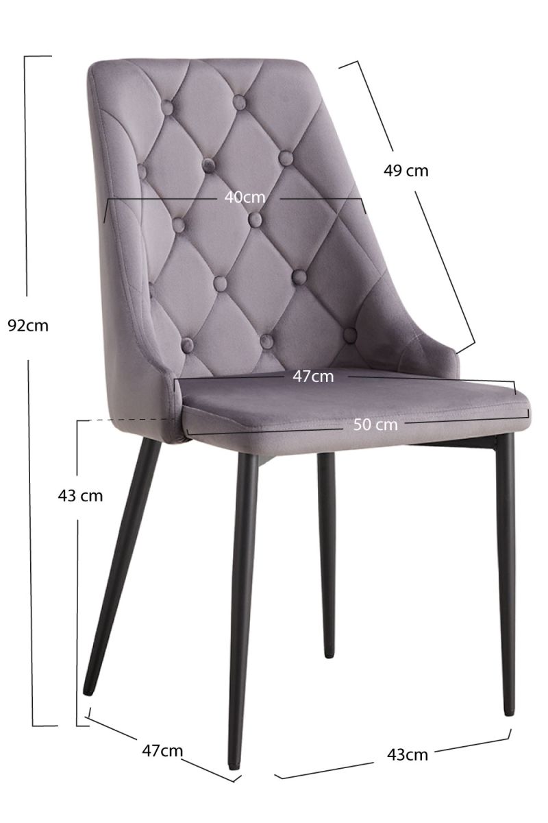Pack 2 Cadeiras Stoik Veludo - Packs Cadeiras Sala Jantar Pack 2 Cadeiras Stoik Veludo - Packs Cadeiras Sala Jantar
