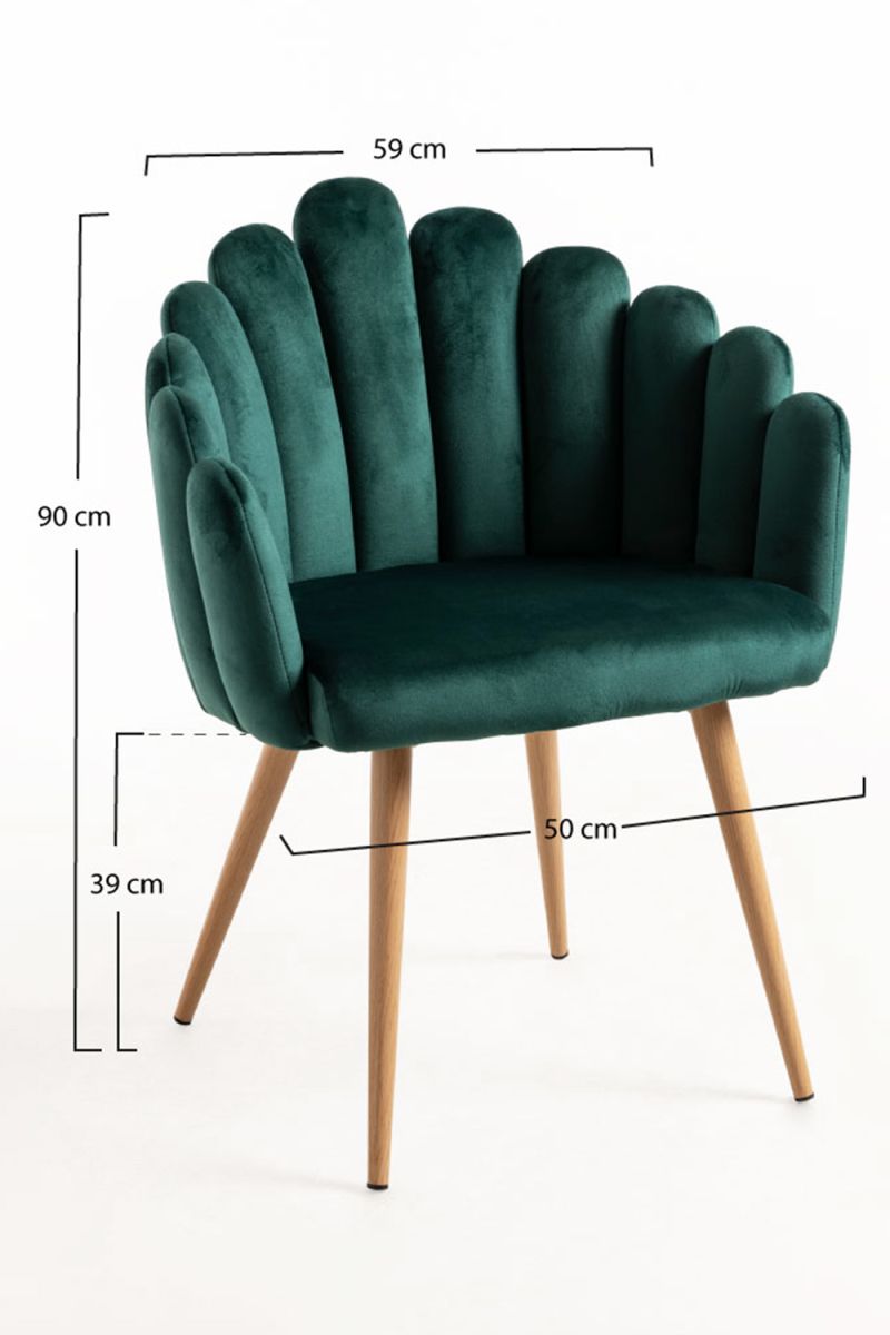 Pack 4 Poltronas Main Veludo Pack 4 Poltronas Main Veludo