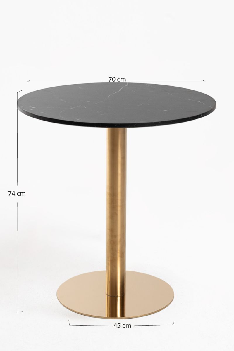 Mesa Firro Redonda 70cm Dourada Mesa Firro Redonda 70cm Dourada