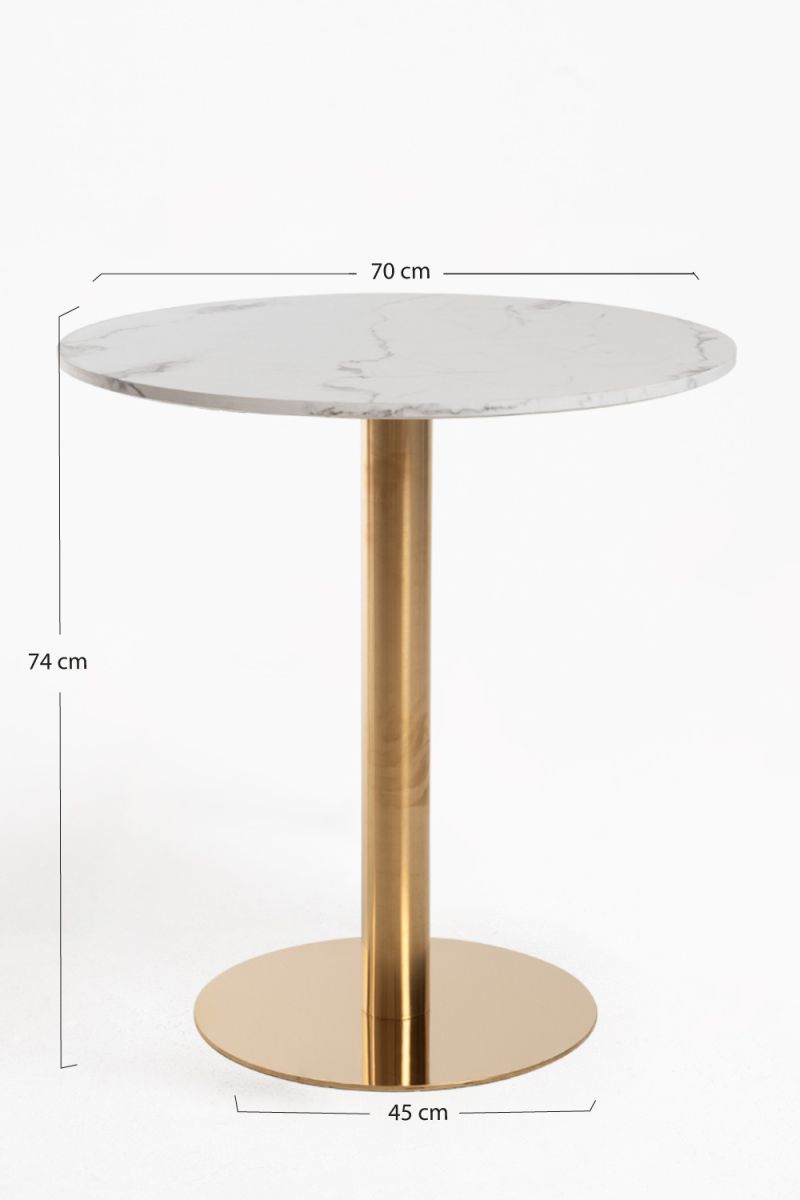Mesa Firro Redonda 70cm Dourada Mesa Firro Redonda 70cm Dourada