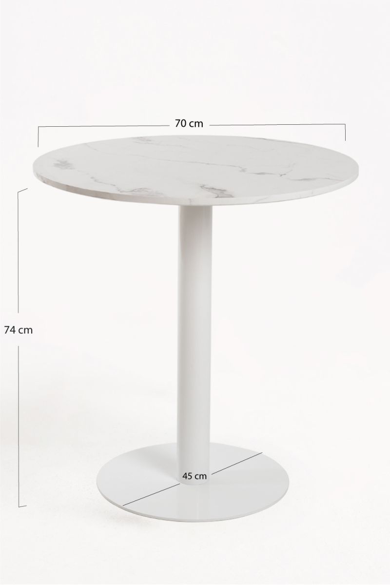 Mesa Firro Redonda 70cm Branco Mesa Firro Redonda 70cm Branco