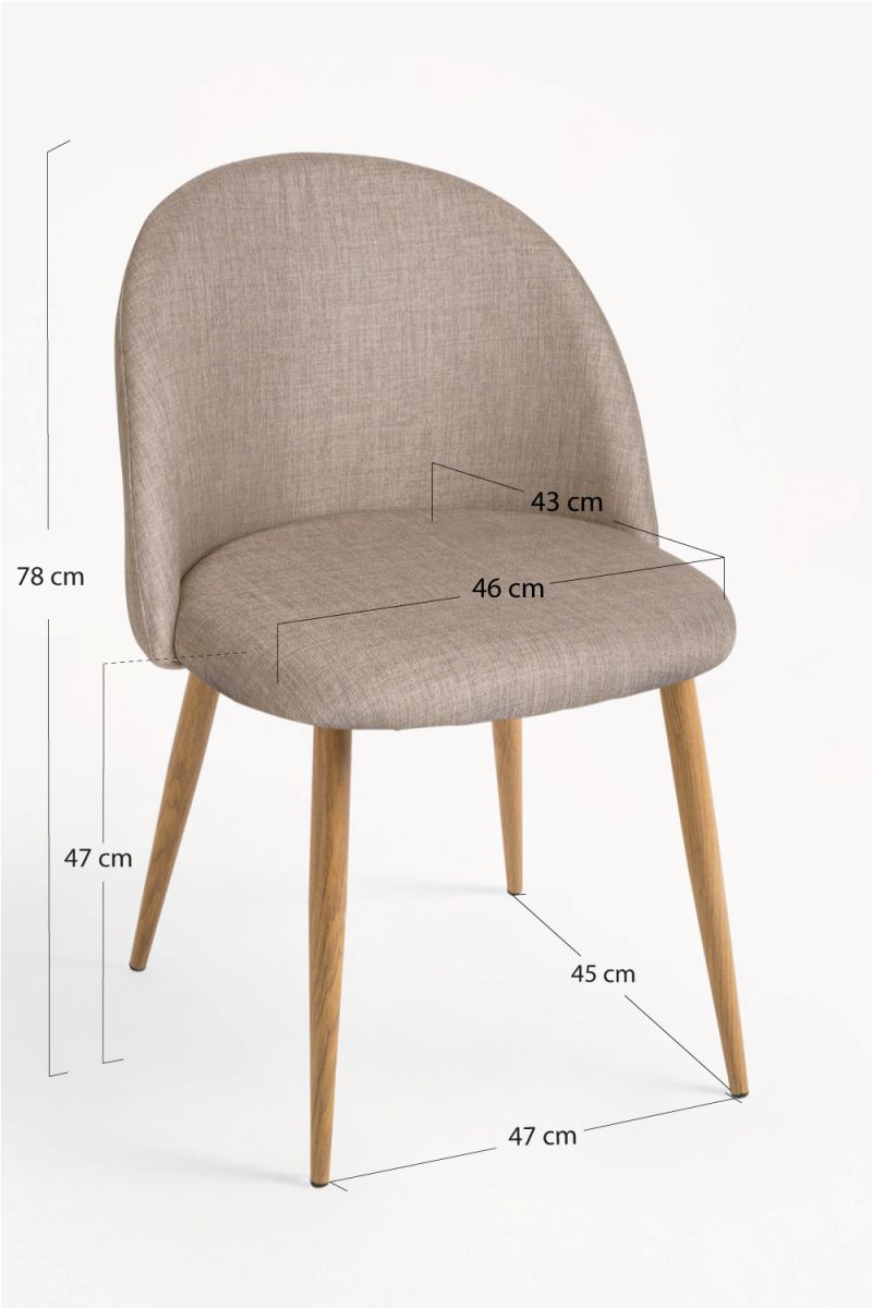 Cadeira Vint Tecido - Perfeita para sua Sala de Jantar