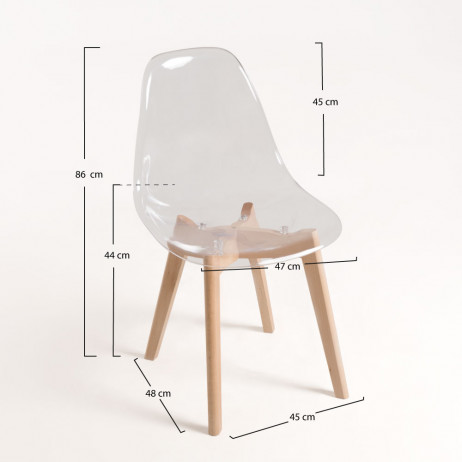 Cadeira Kelen Transparente - 3