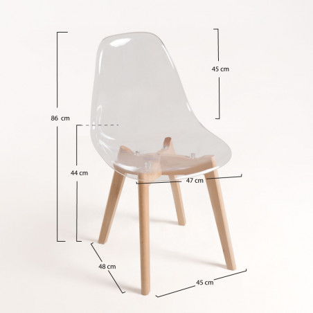 Cadeira Kelen Transparente - 3