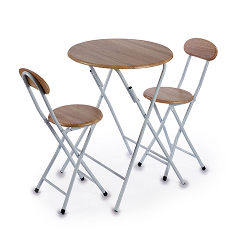 Conjunto de mesa 2 cadeiras de madeira - Conjuntos
