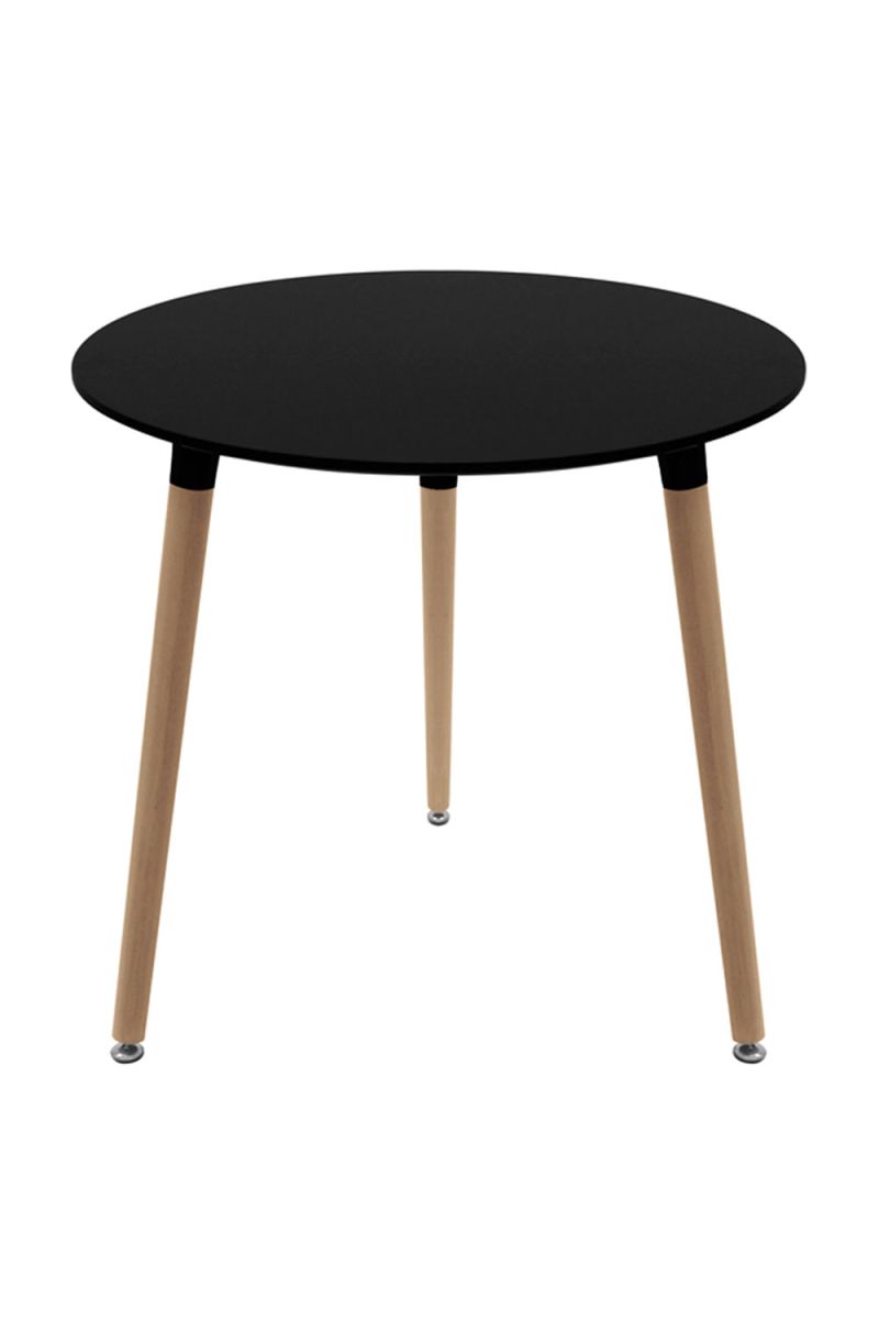 Conjunto Mesa Tower Redonda 80 cm Preta e Pack 2 Cadeiras Synk Pro Conjunto Mesa Tower Redonda 80 cm Preta e Pack 2 Cadeiras Synk Pro