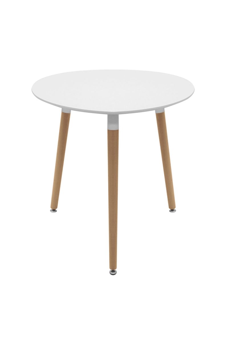 Conjunto Mesa Tower Redonda 80 cm Branca e Pack 4 Cadeiras Synk Basic - Conjuntos Conjunto Mesa Tower Redonda 80 cm Branca e Pack 4 Cadeiras Synk Basic - Conjuntos