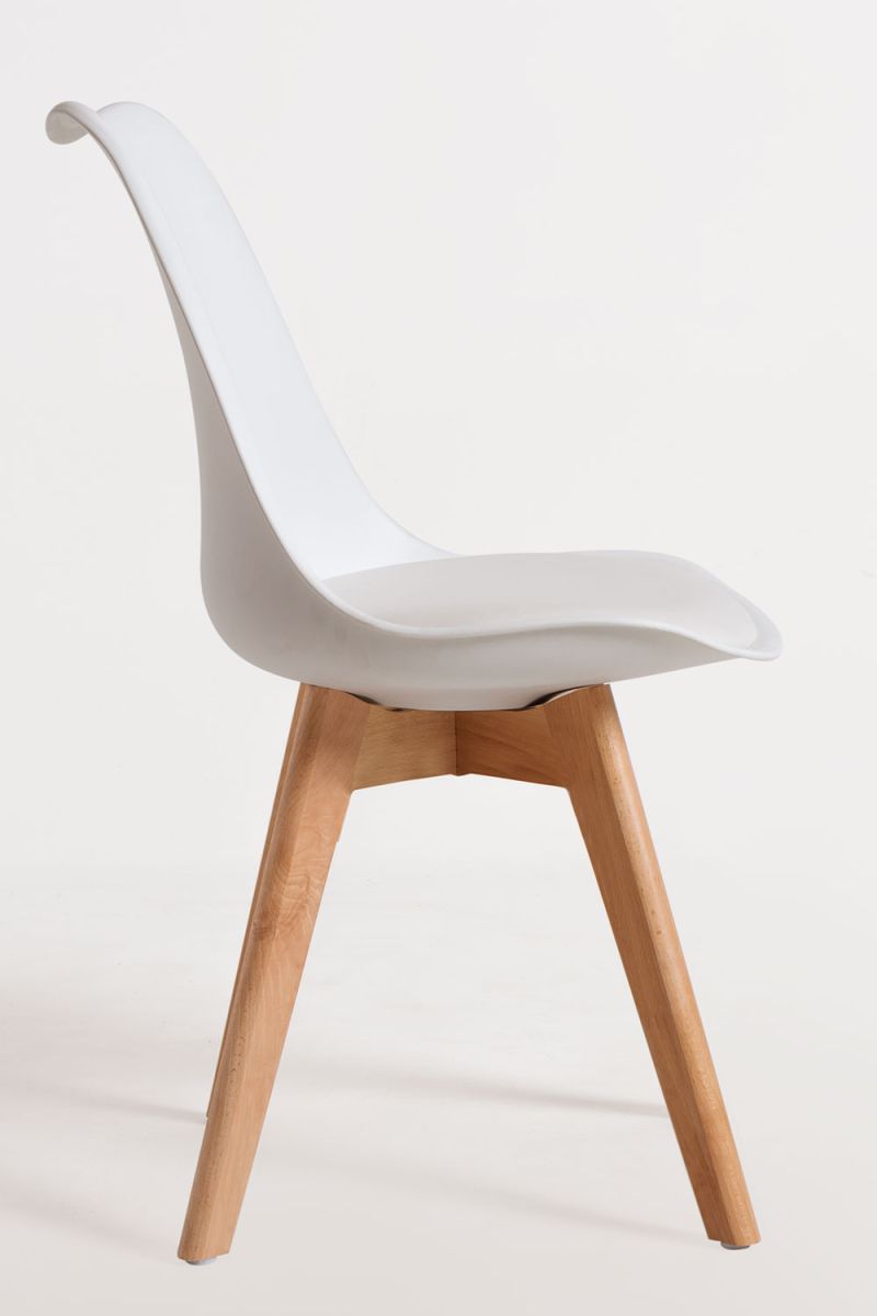 Conjunto Mesa Tower Redonda 80 cm Branca e Pack 4 Cadeiras Synk Pro - Conjuntos