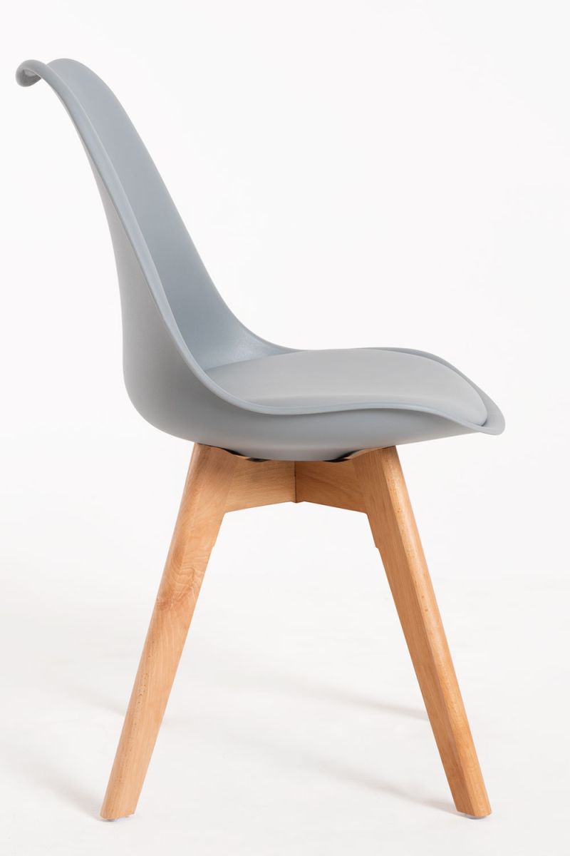 Conjunto Mesa Tower Redonda 80 cm Branca e Pack 4 Cadeiras Synk Pro
