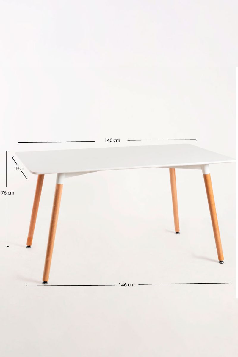 Mesa Tower Retangular 140 x 80 cm - Mesas Sala Jantar Mesa Tower Retangular 140 x 80 cm - Mesas Sala Jantar