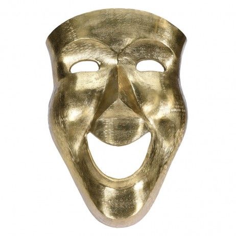 Máscara de Ouro Decorativa Mask de Alumínio 46 cm - Figuras decorativas