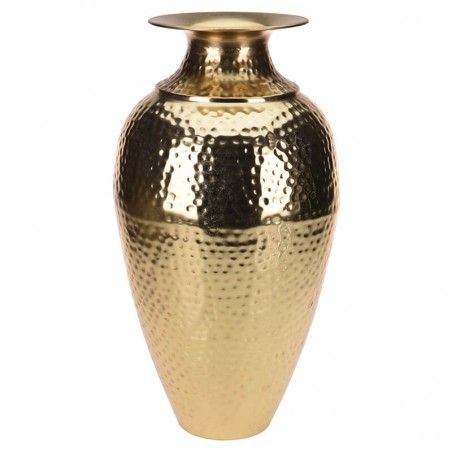 Vaso Ouro Ney de Alumínio 26 x 42 cm - Figuras decorativas